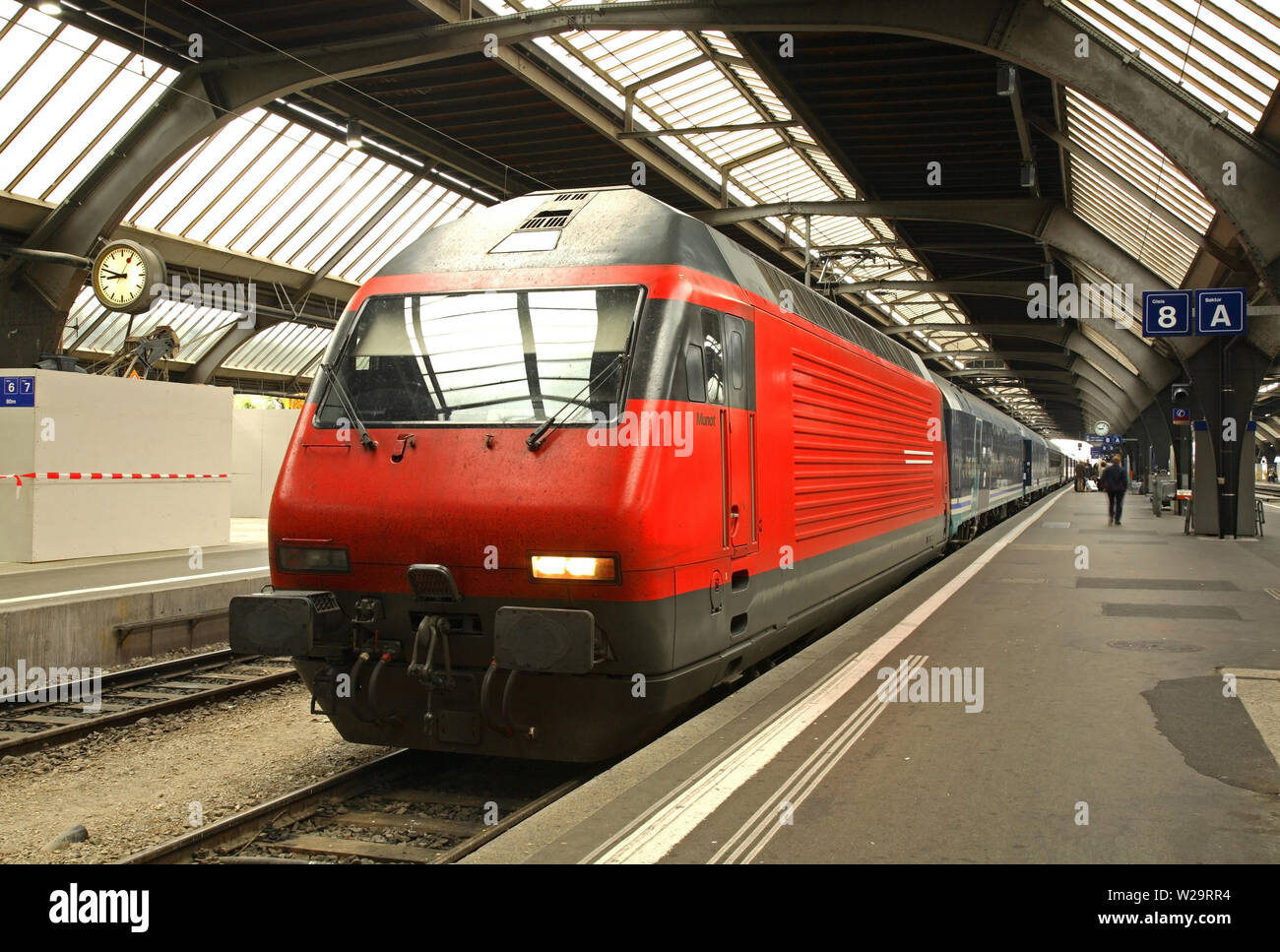 Railway station in Zurich. Switzerland Stock Photo