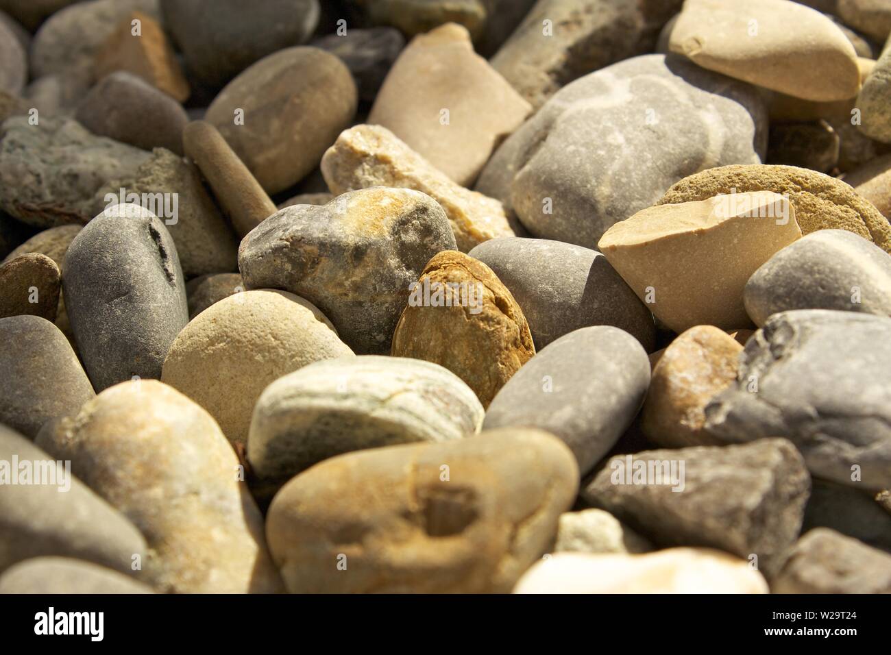 Hot stones in summer Stock Photo