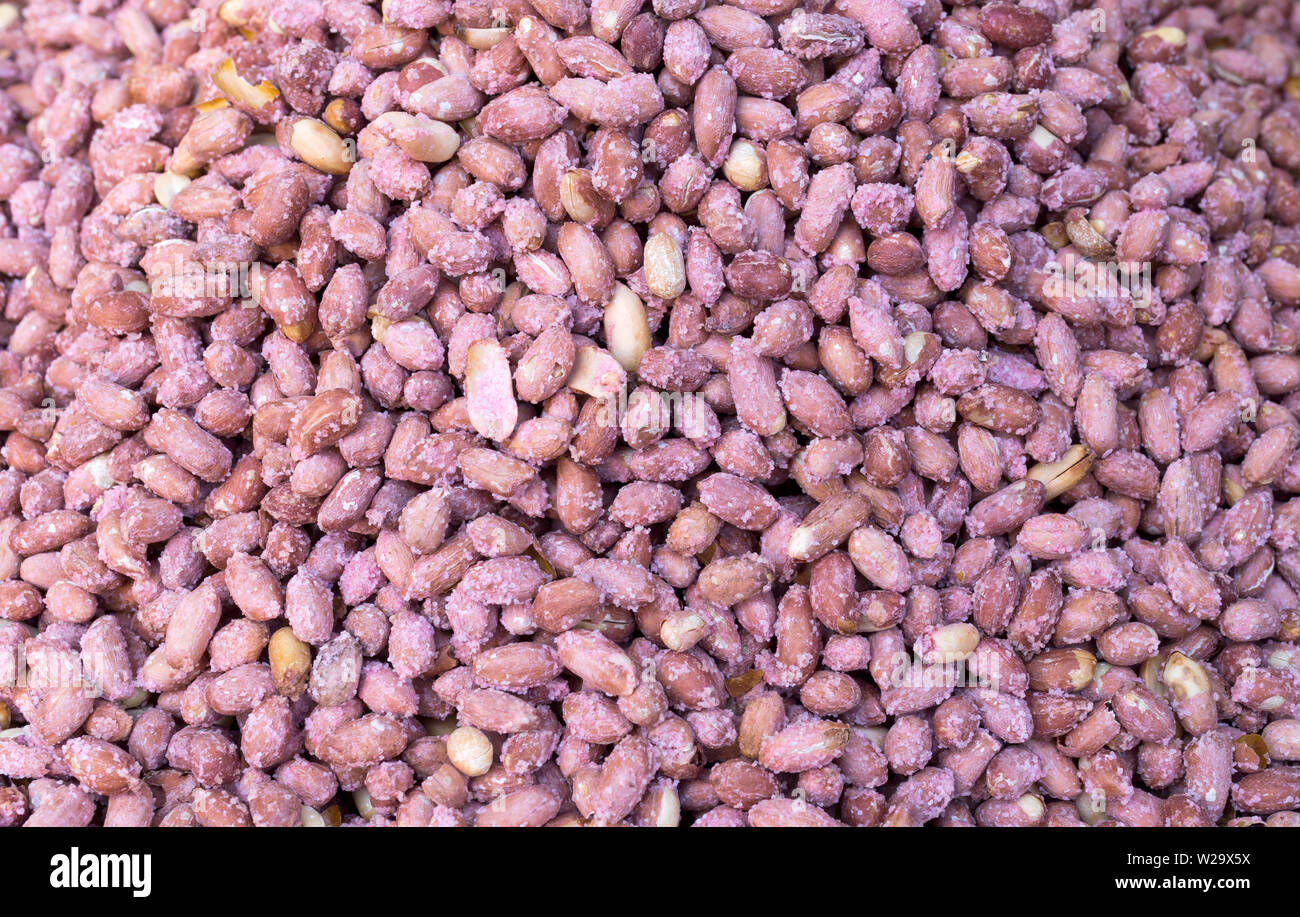 Peanuts roasted with salt at market in Turkey Stock Photo Alamy