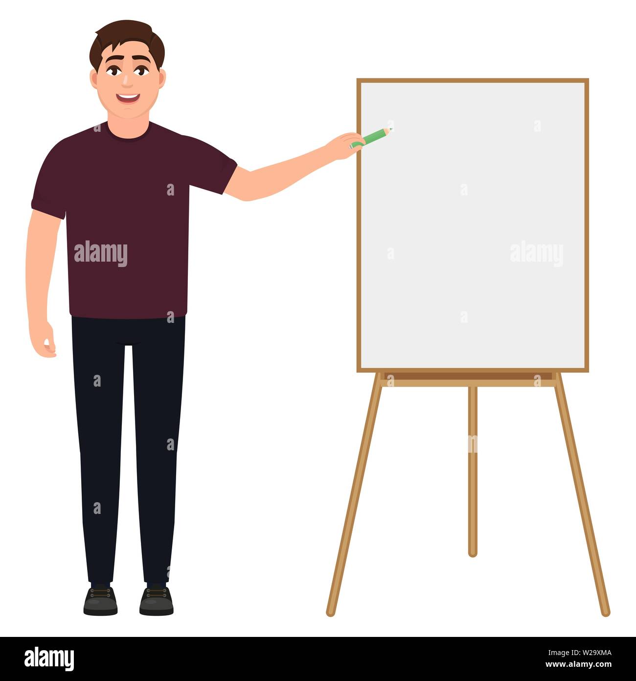 An easel stands Stock Vector Images Alamy
