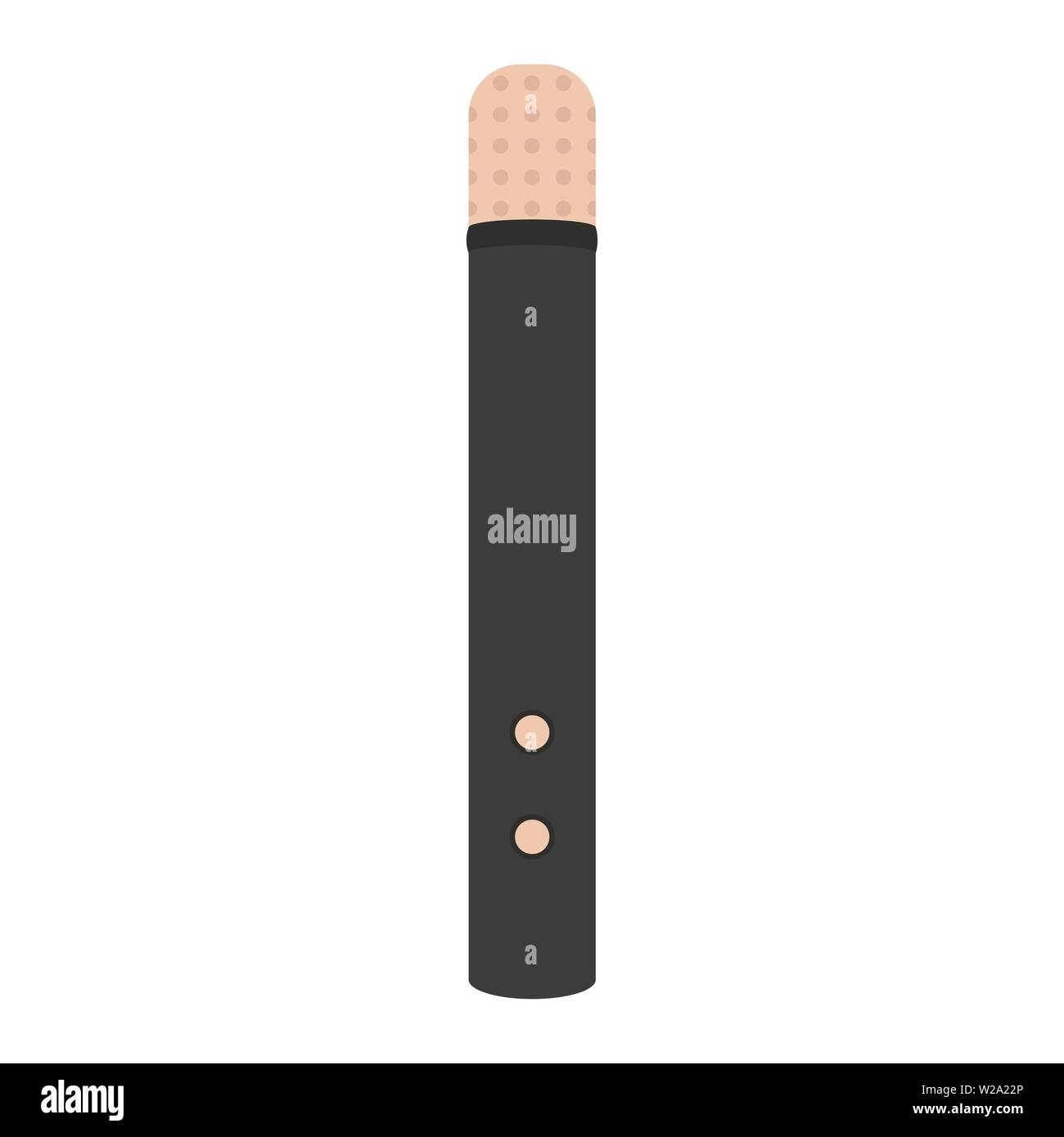 Microphone flat icon, audio equipment vector illustration isolated on ...