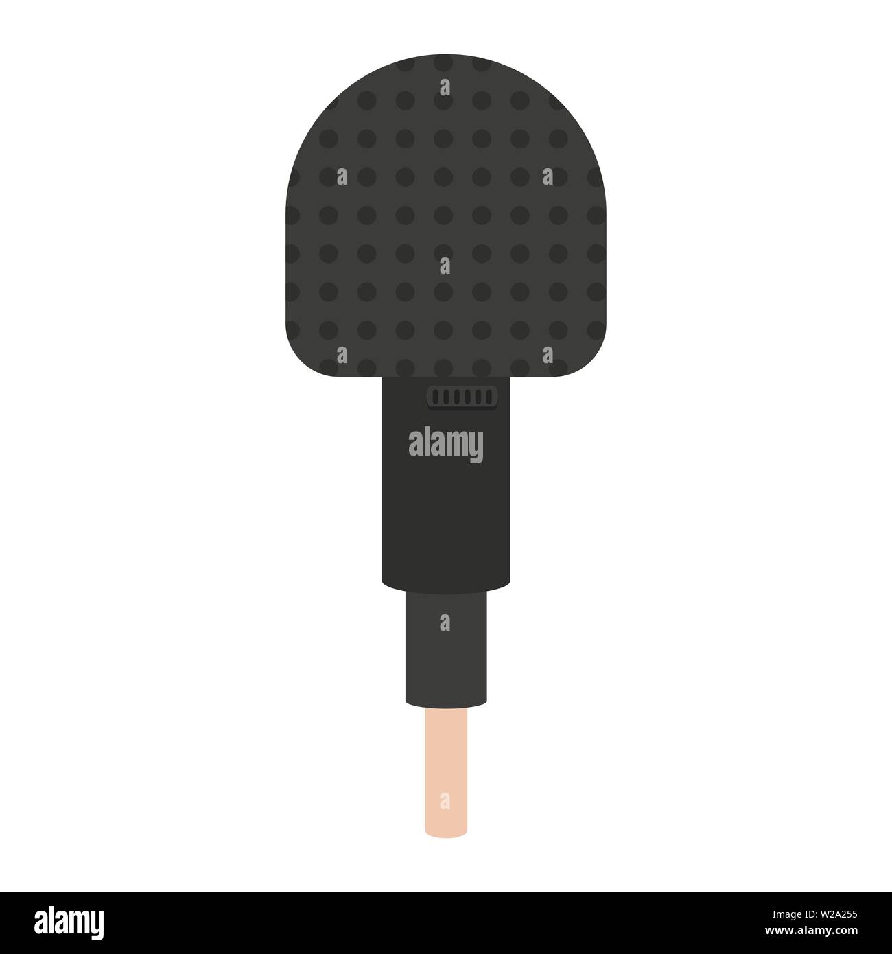 Microphone flat icon, audio equipment vector illustration isolated on ...