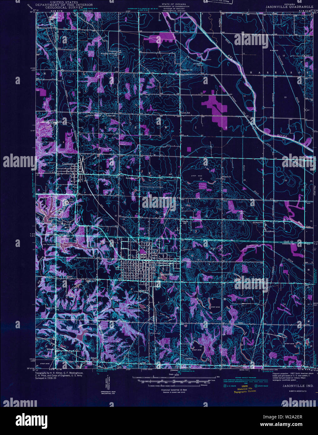 Map of jasonville hires stock photography and images Alamy