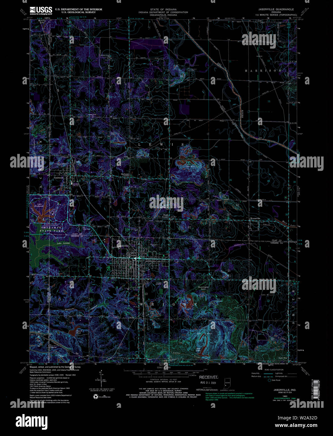 Jasonville indiana map hires stock photography and images Alamy