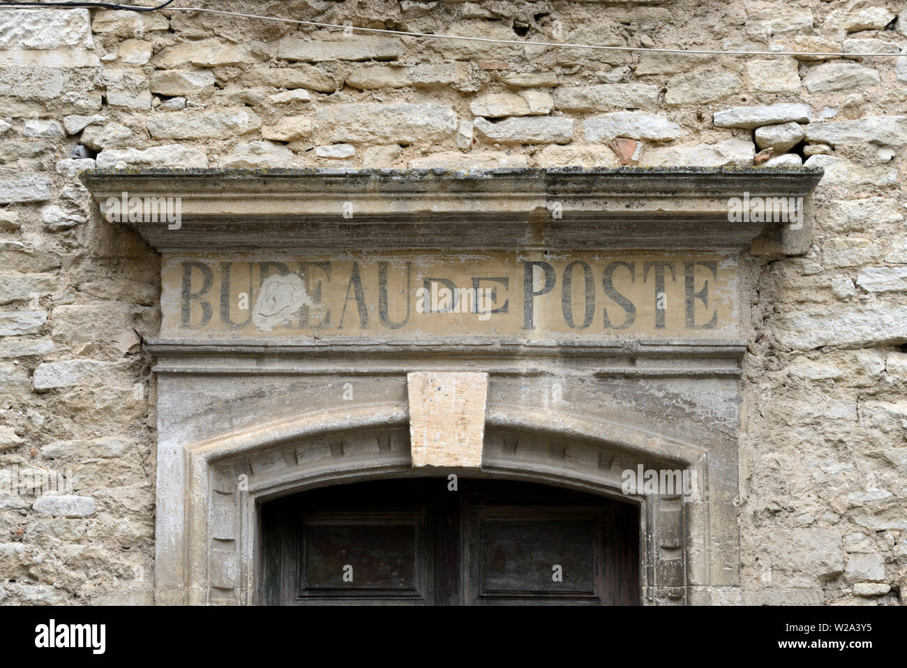 Former Post Office or Old Post Office Building Goult Luberon Provence France Stock Photo