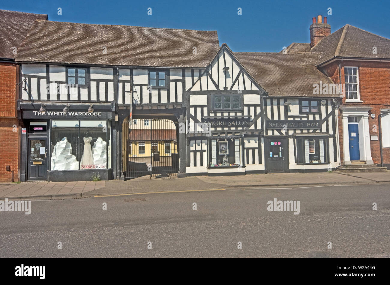Hitchin Hertfordshire Shops Timber Framed Stock Photo 259607616