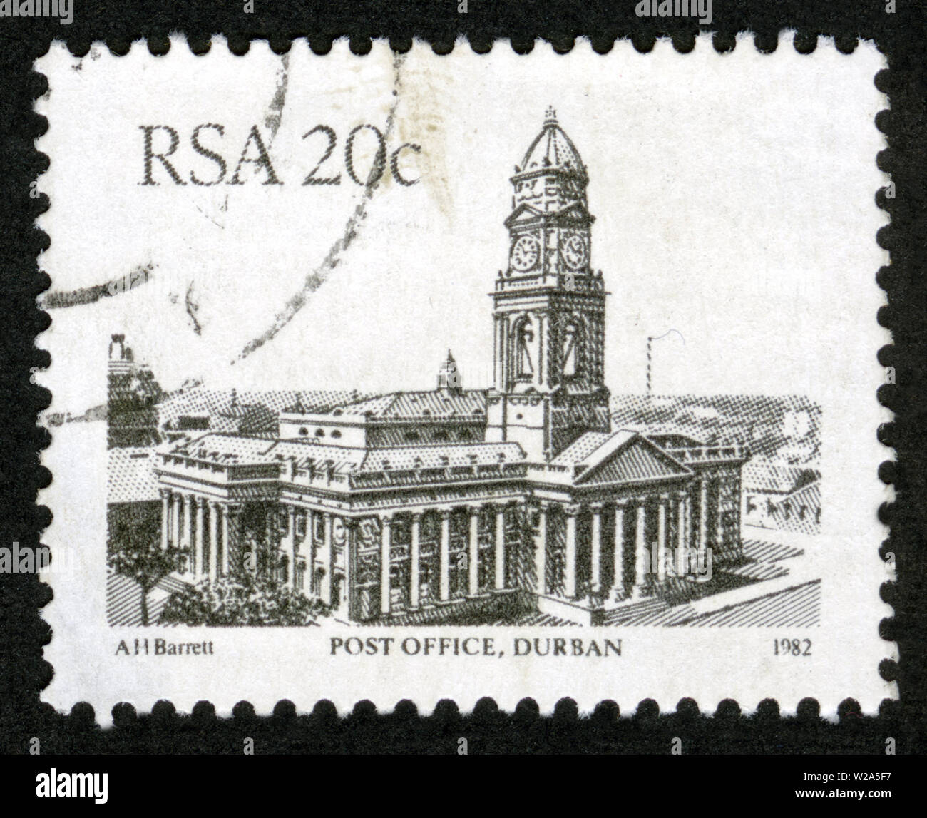 Stamp print in South africa,RSA, Post office, Durban Stock Photo Alamy