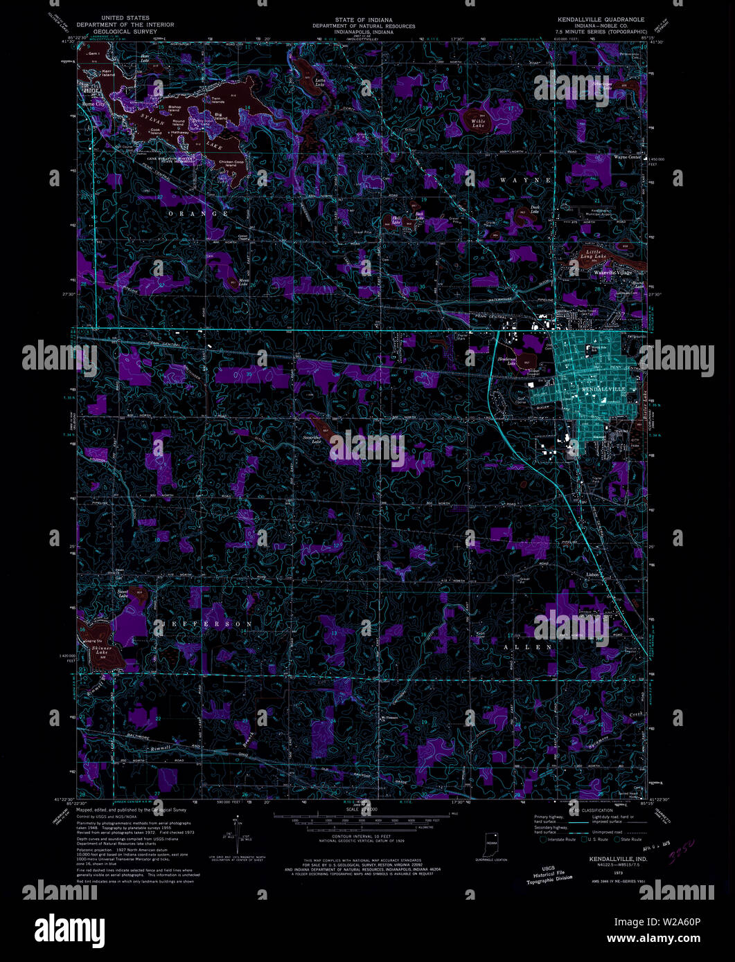 Map of kendallville hires stock photography and images Alamy