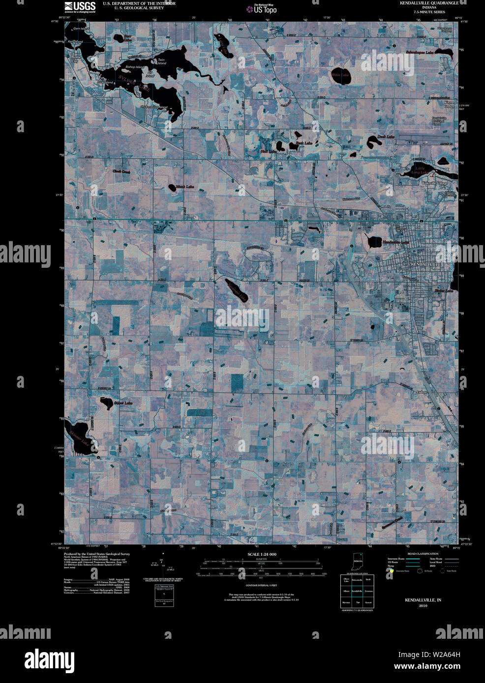 Map of kendallville hires stock photography and images Alamy