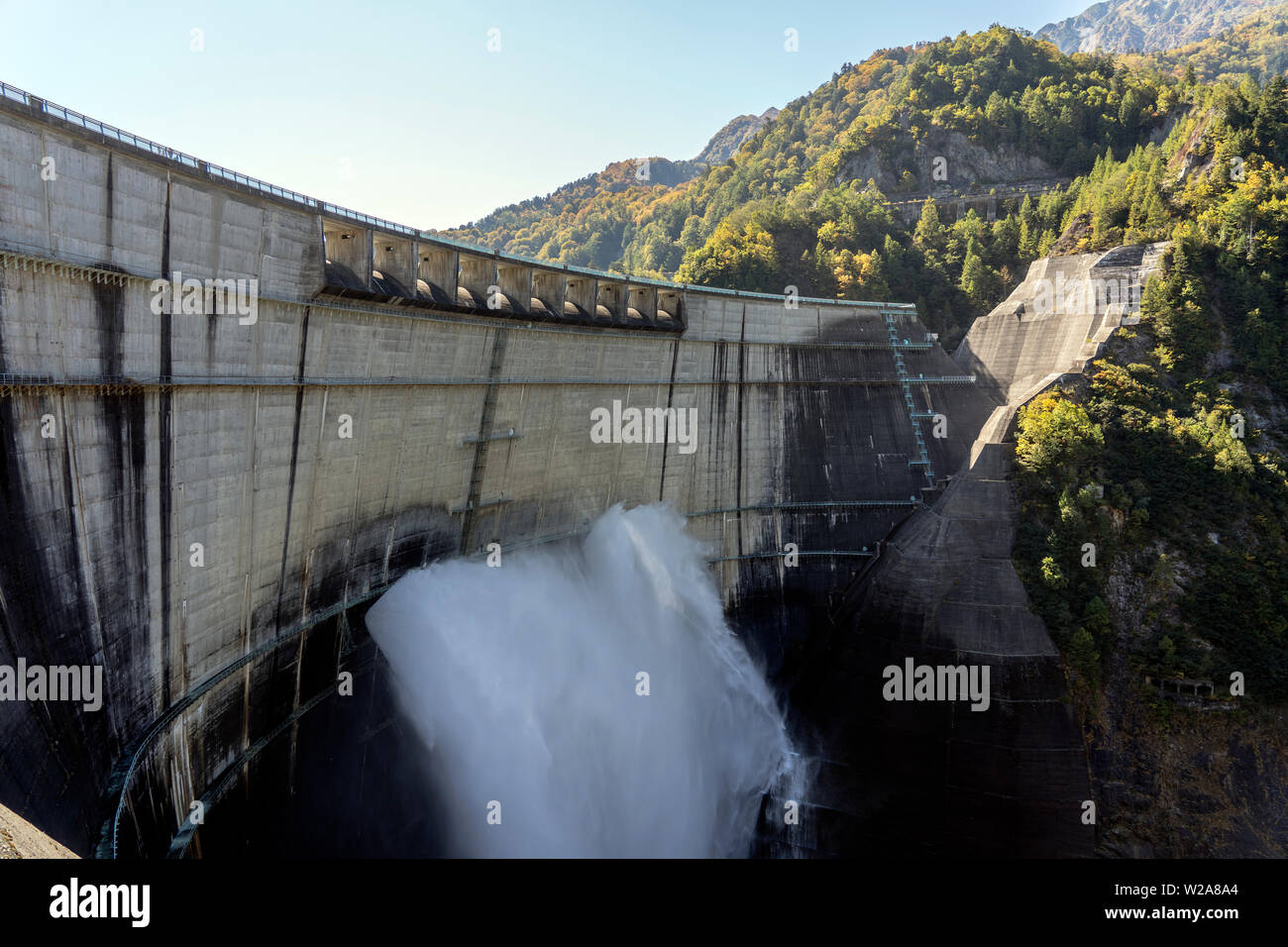 Closeup View Of Water Turbines Are Producing Electricity At Power Plant ...