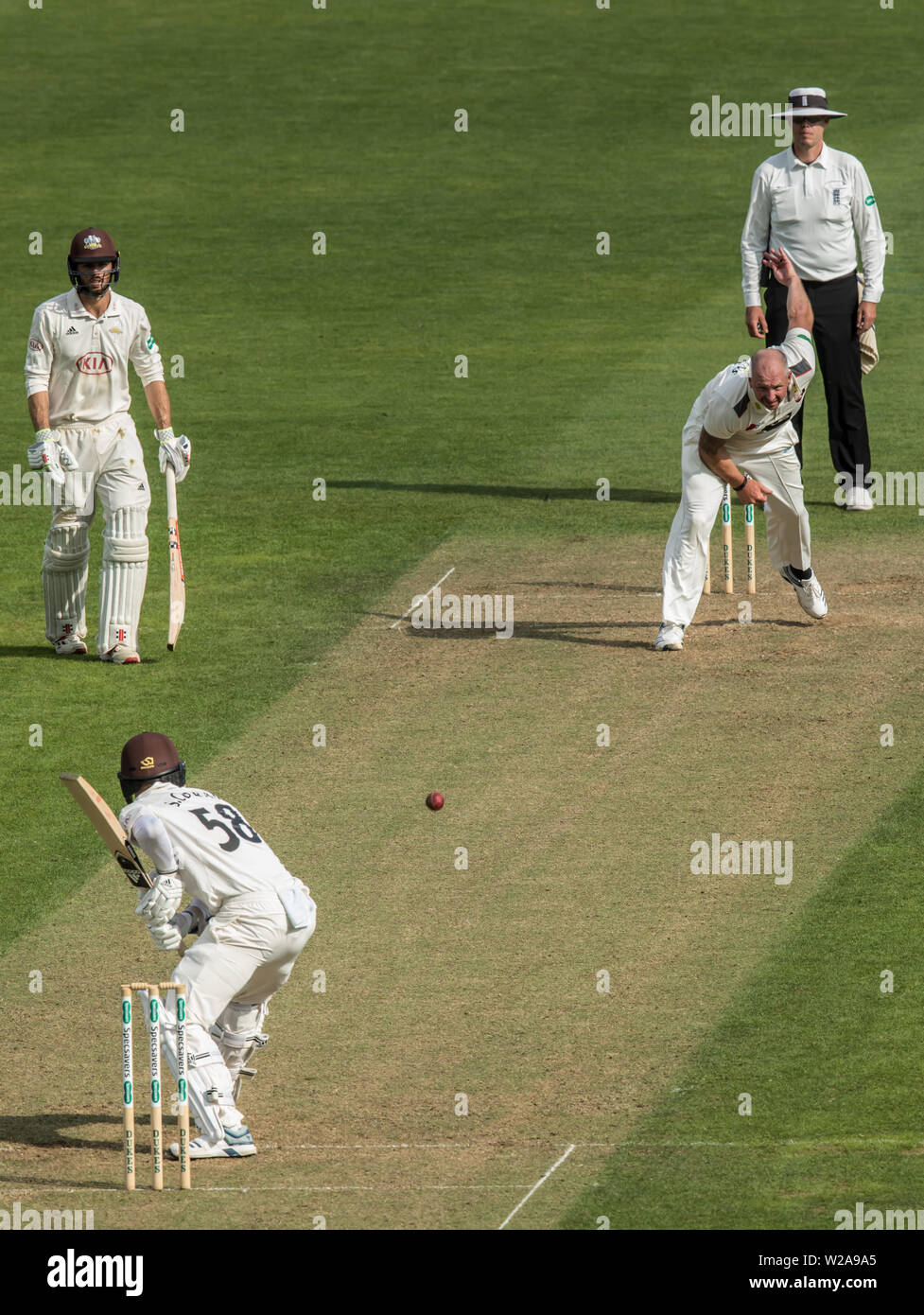 London, UK. 7 July, 2019. XXX batting for Surrey against Kent on day one of  the Specsavers County Championship game at the Oval. David RoweAlamy Live  News Stock Photo - Alamy