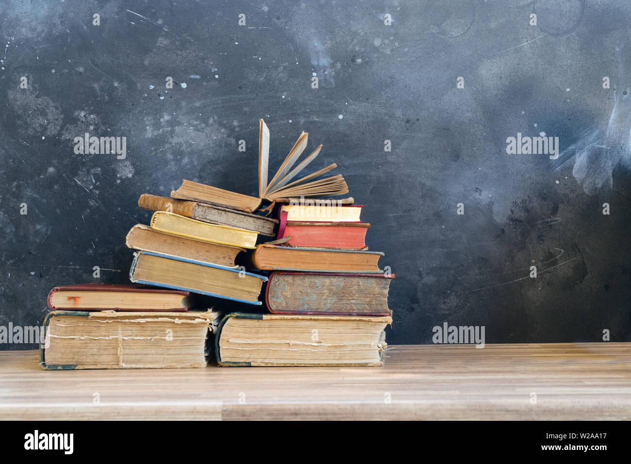 Pile of old books Stock Photo - Alamy