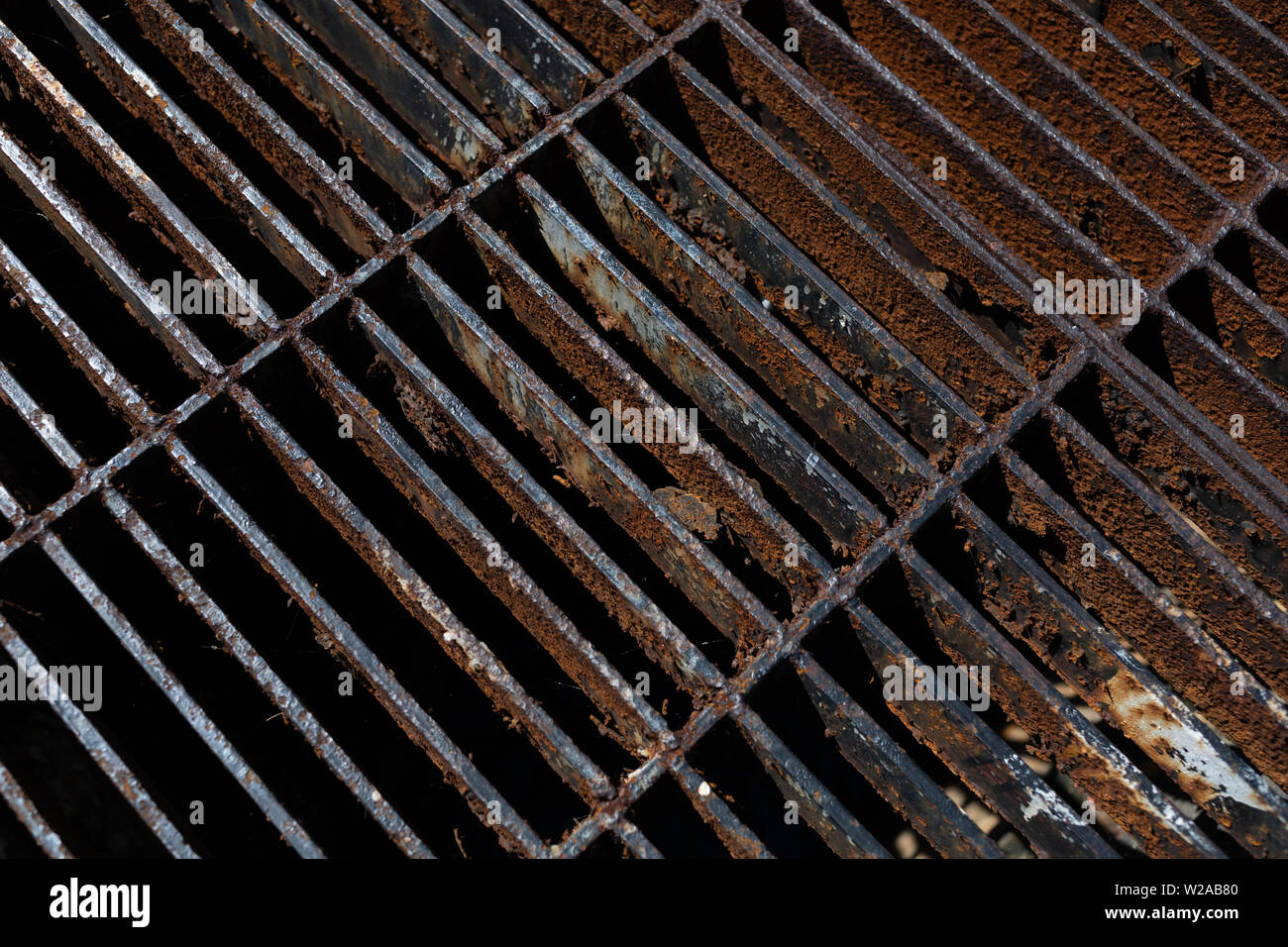Brocken concrete stone on floor Stock Photo