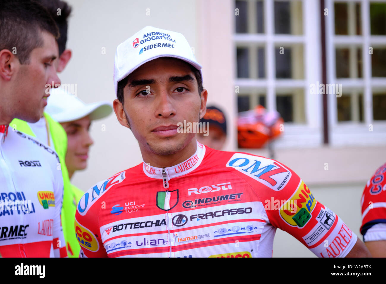 Cyclist Daniel Felipe Munoz Giraldo ( Team Androni Giocattoli- Sedermerc)  after finishing second in Sibiu Cycling Tour, July 7, 2019 Stock Photo -  Alamy
