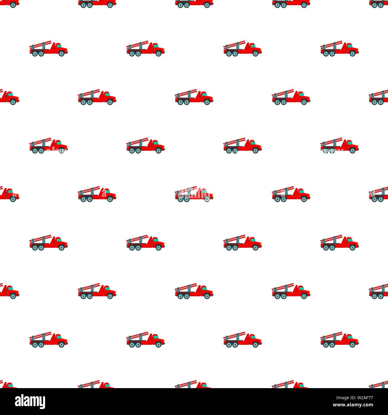 Fire engine pattern seamless vector repeat for any web design Stock Vector