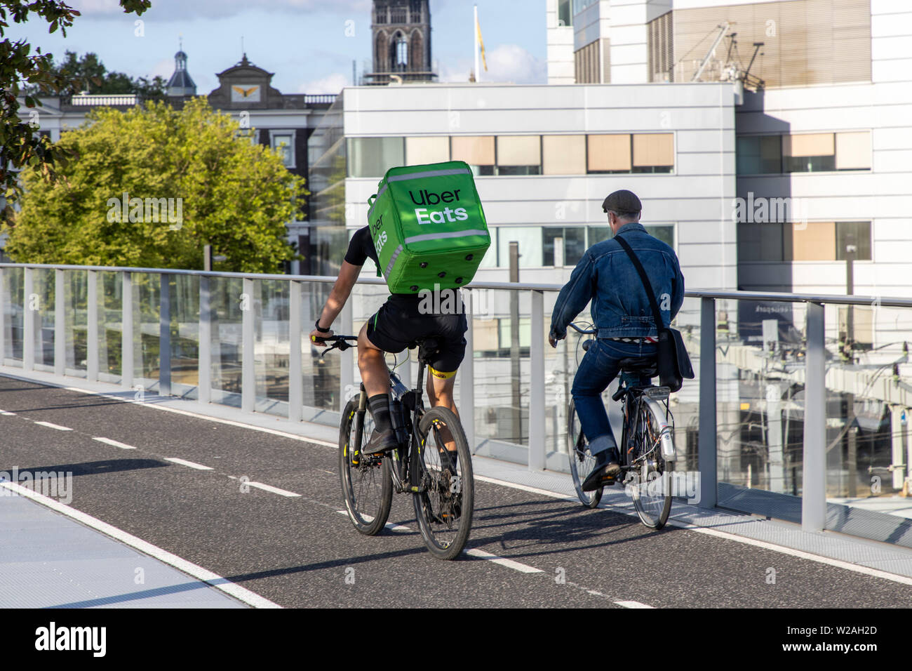 Utrecht, the Netherlands, the Moreelsebrug, pedestrians and 