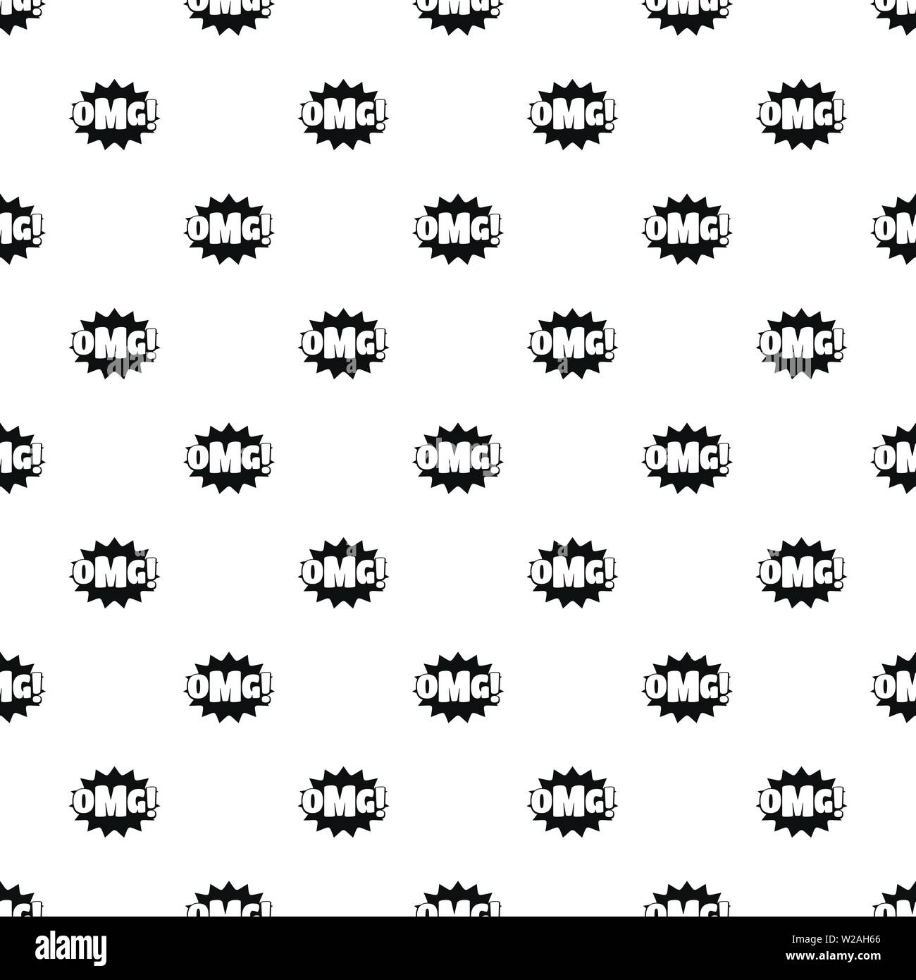 Omg Pattern Bubble pop art crash design Black and White Stock Photos & Images - Alamy