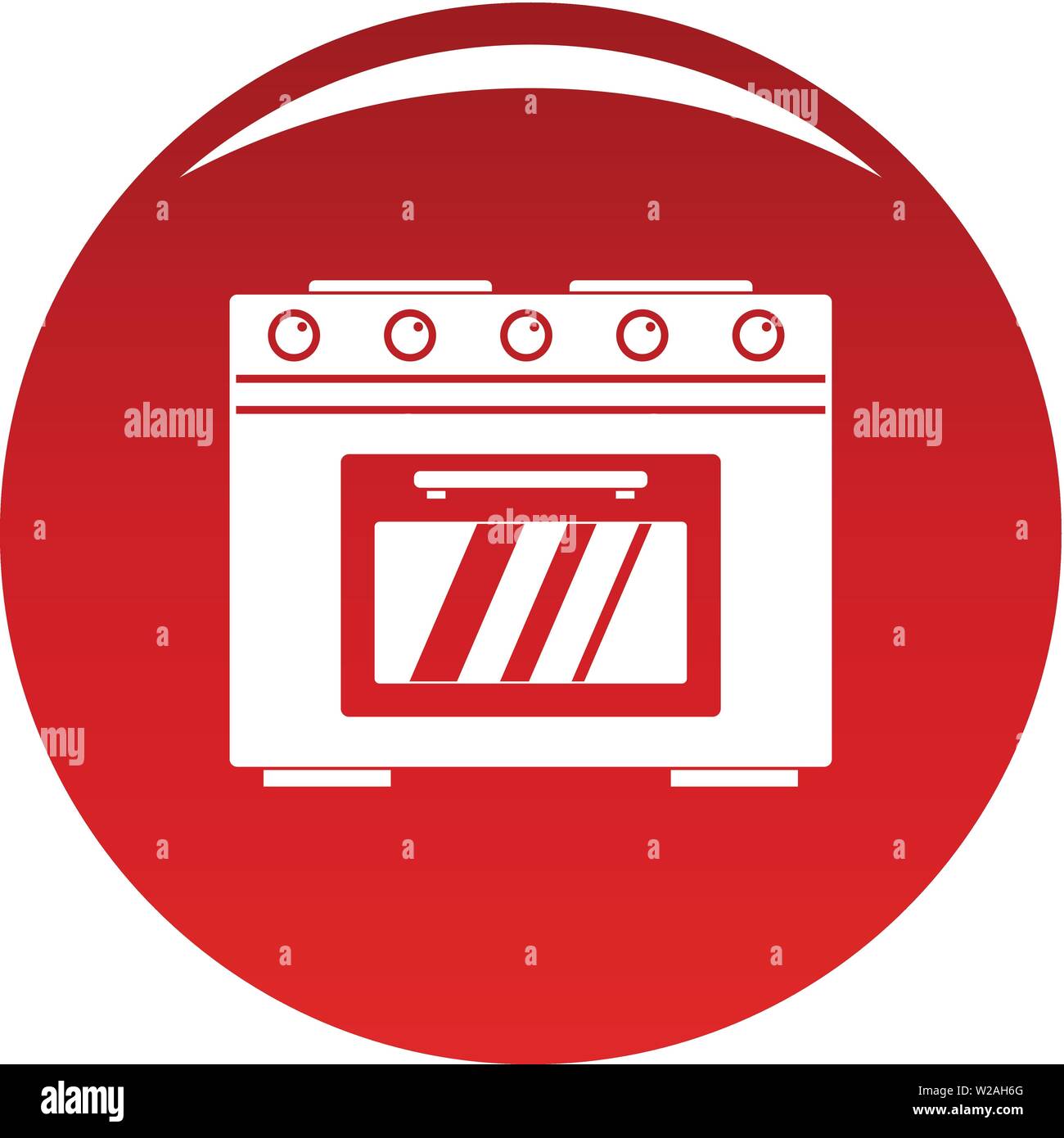 Gas oven icon. Simple illustration of gas oven vector icon for any