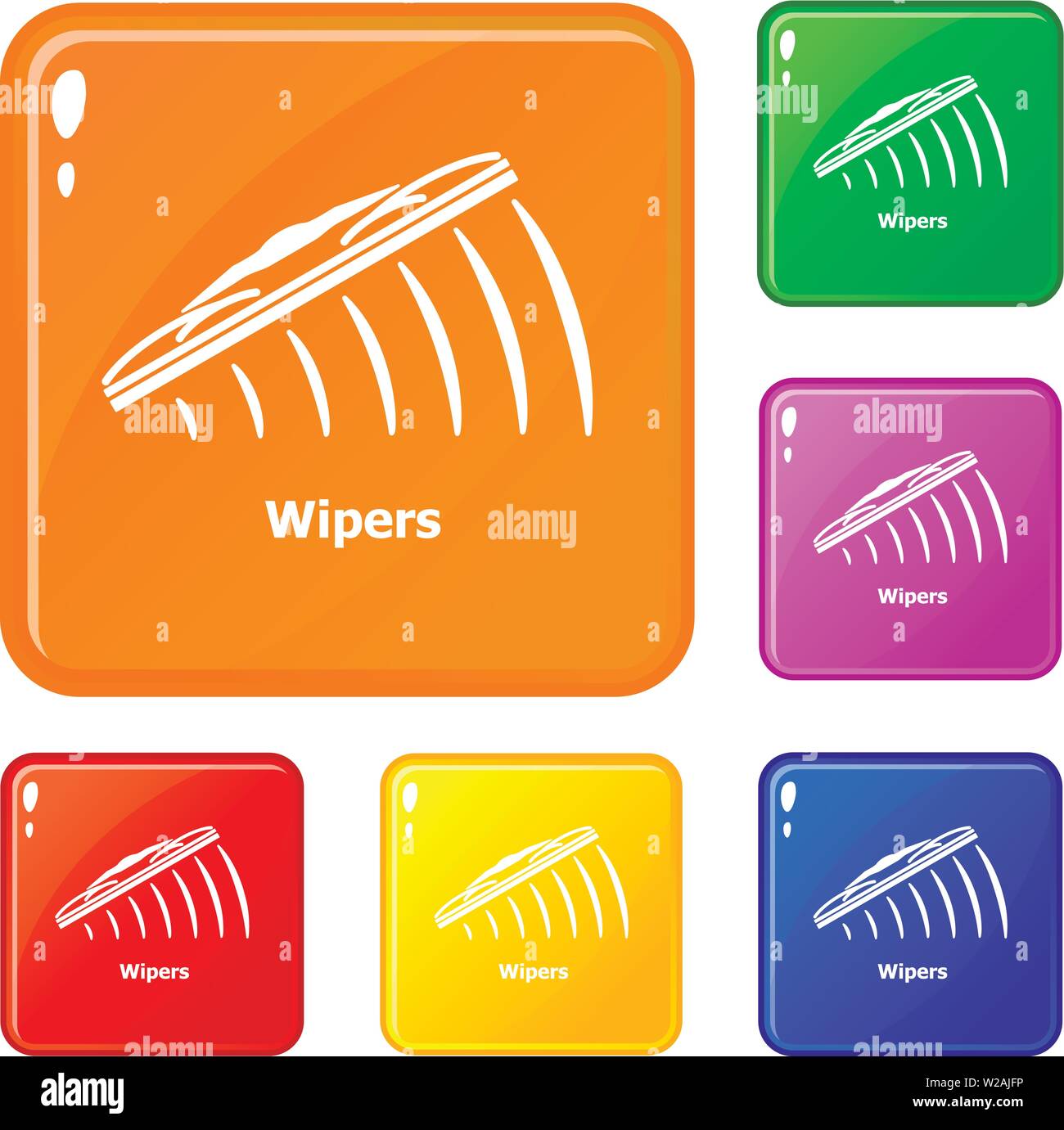 Wipers icons set vector color Stock Vector Image & Art Alamy
