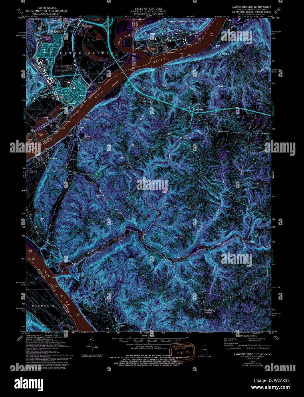 Lawrenceburg indiana map hires stock photography and images Alamy