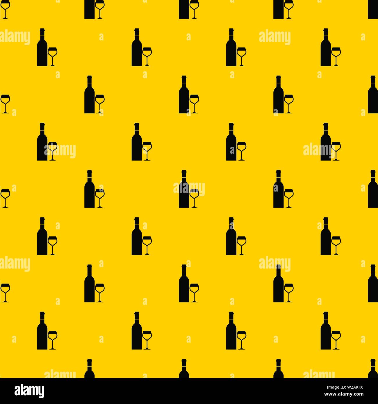 Glass and bottle of wine pattern vector Stock Vector Image & Art - Alamy
