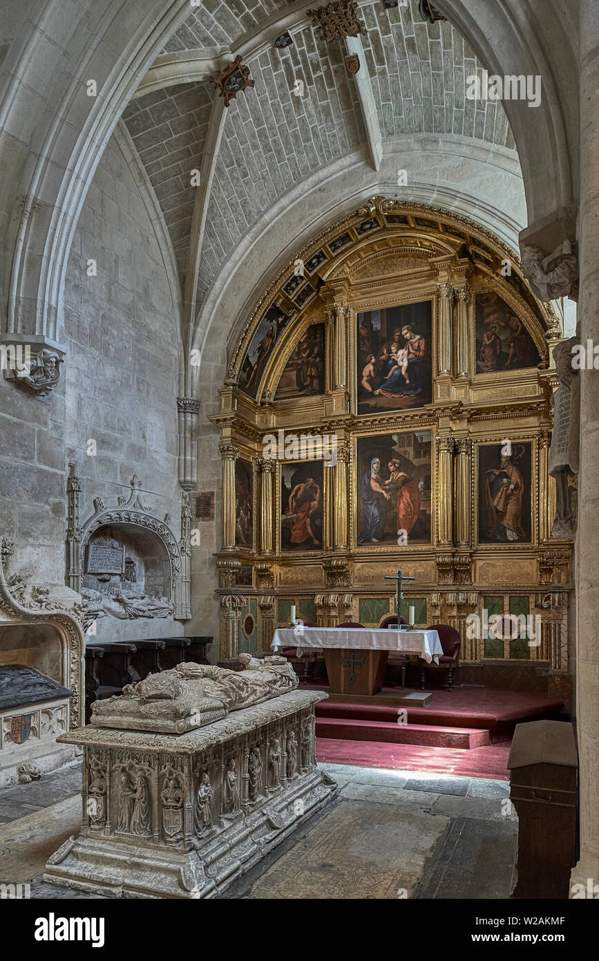 Chapel of the Visitation of the family Colonia and recumbent statue of