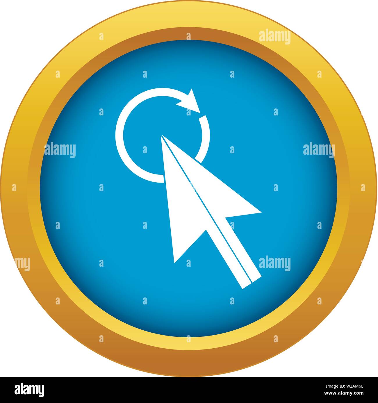 Blue button showing arrow sign Stock Vector Images - Alamy