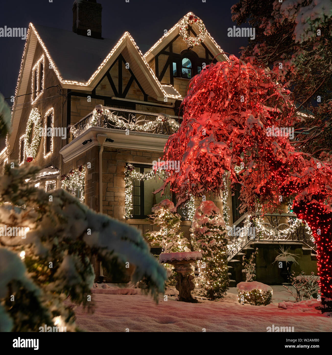 Christmas Decorations, Brooklyn Stock Photo Alamy