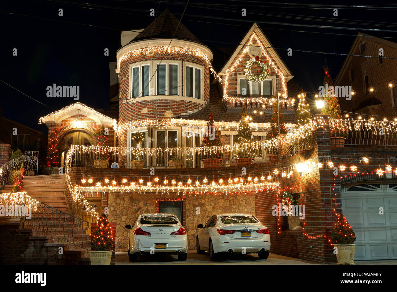 Christmas Decorations, Brooklyn Stock Photo Alamy