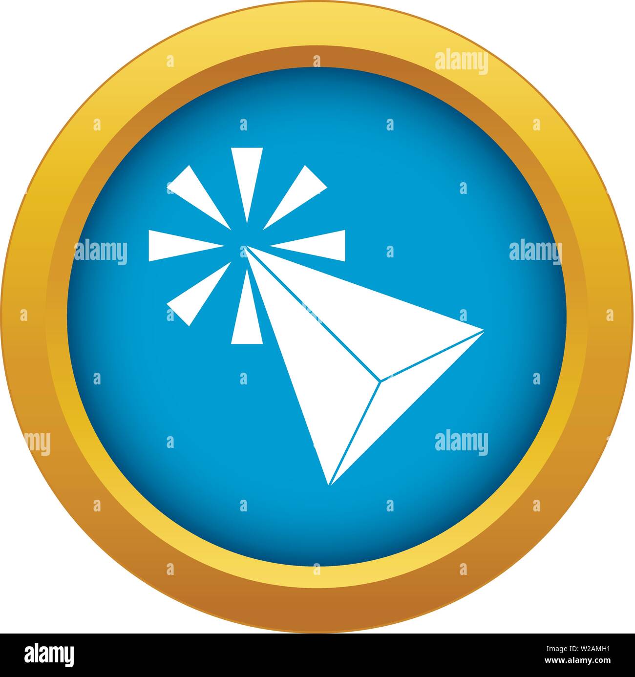 Click icon blue vector isolated Stock Vector Image & Art - Alamy