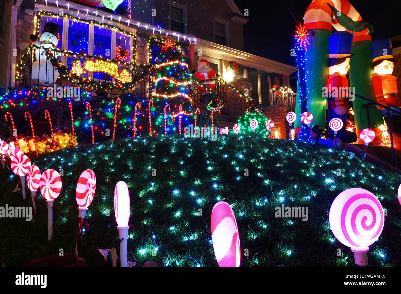 Christmas Decorations, Brooklyn Stock Photo Alamy