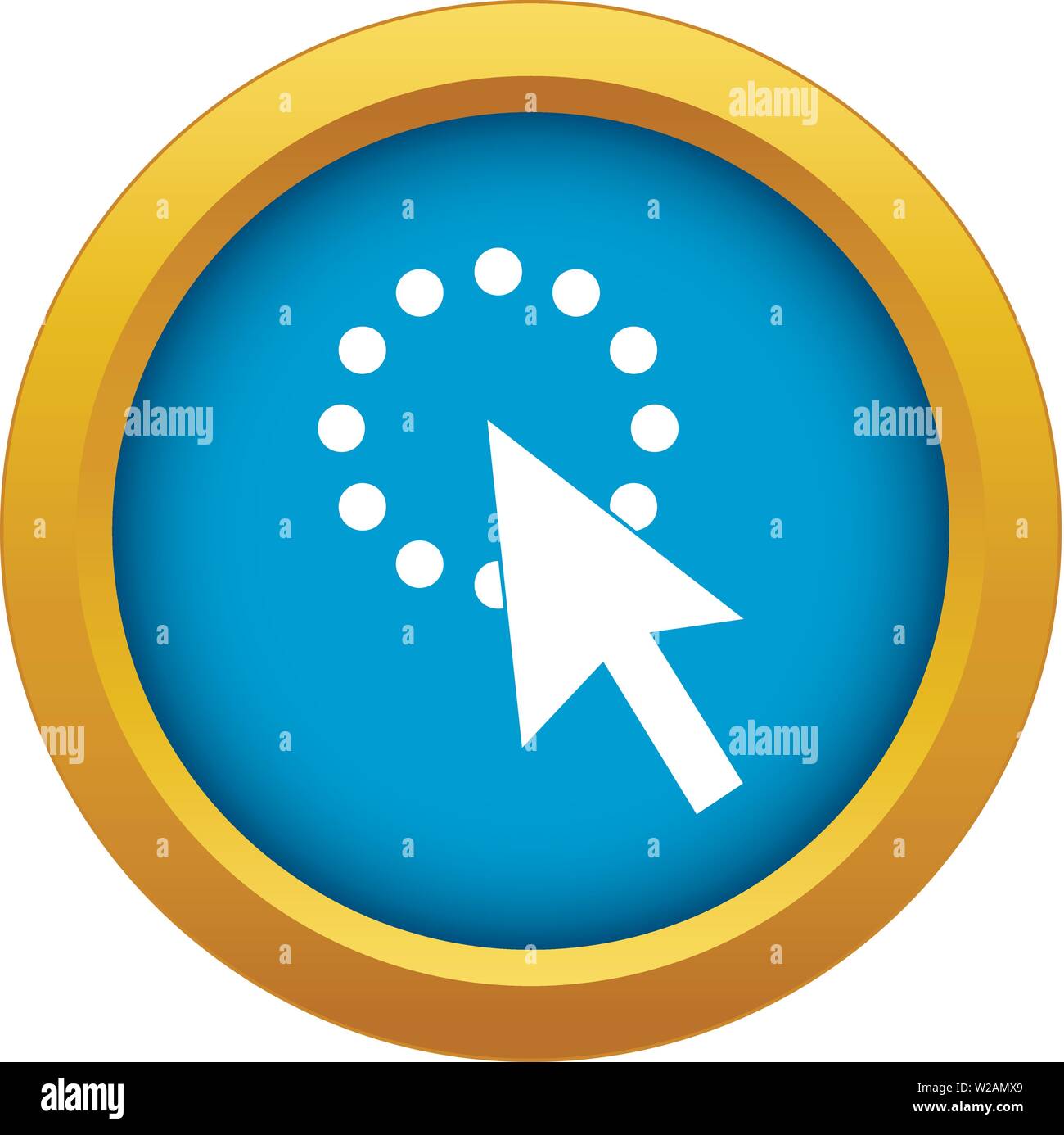 Click icon blue vector isolated Stock Vector Image & Art - Alamy