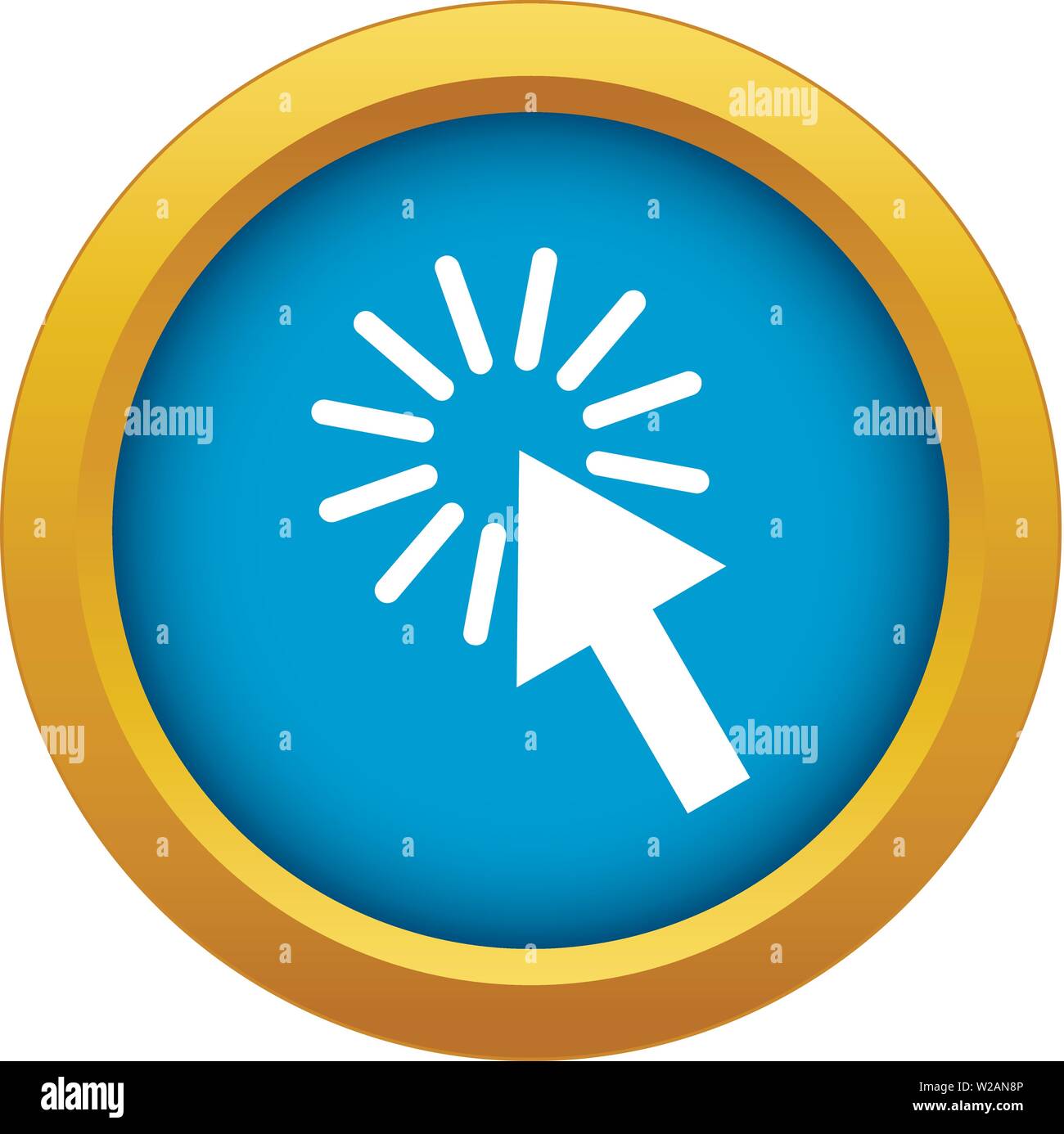 Blue button showing arrow sign Stock Vector Images - Alamy