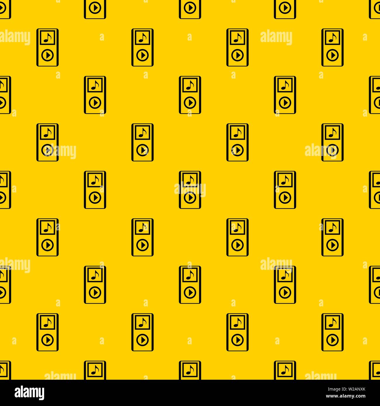 Mini MP3 portable player pattern vector Stock Vector