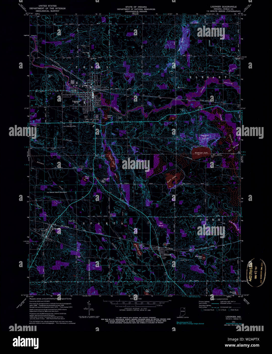 Ligonier map hires stock photography and images Alamy