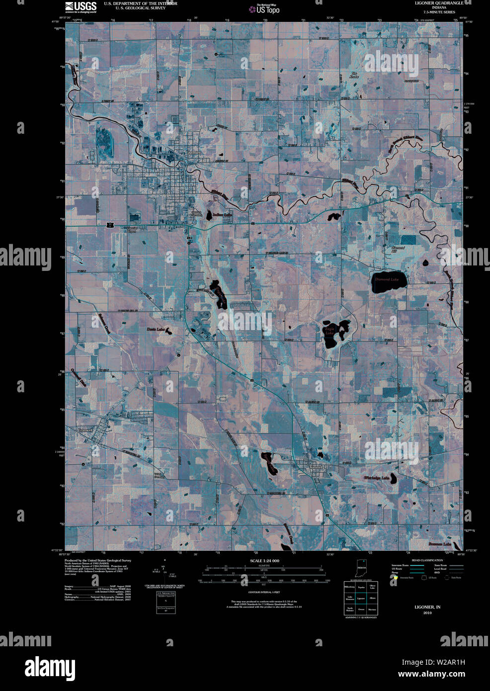 Map Of Ligonier High Resolution Stock Photography and Images Alamy