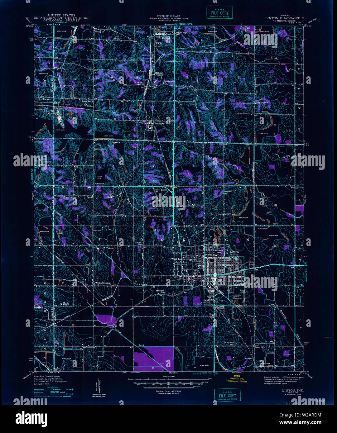 Linton indiana map hires stock photography and images Alamy