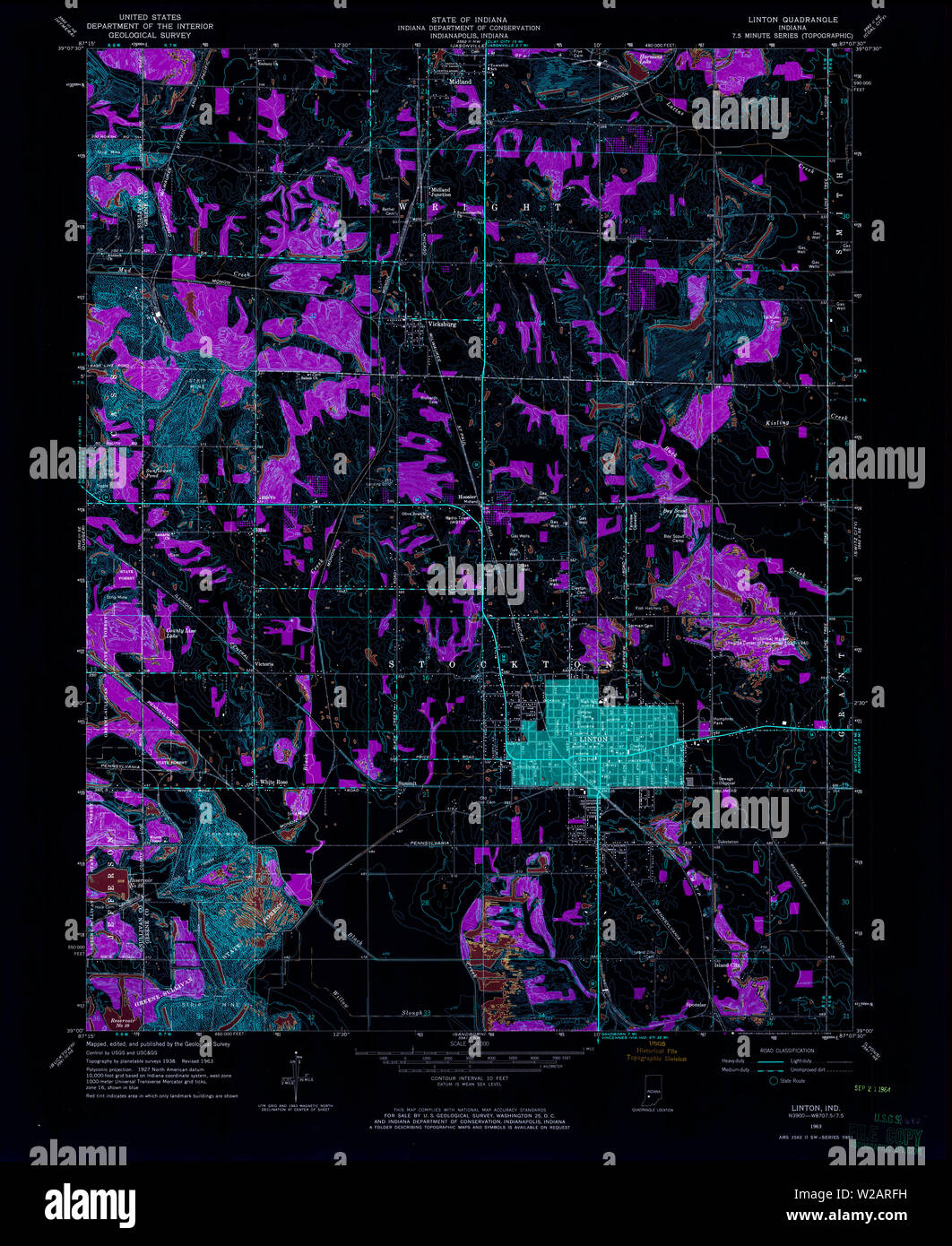 Linton indiana map hires stock photography and images Alamy