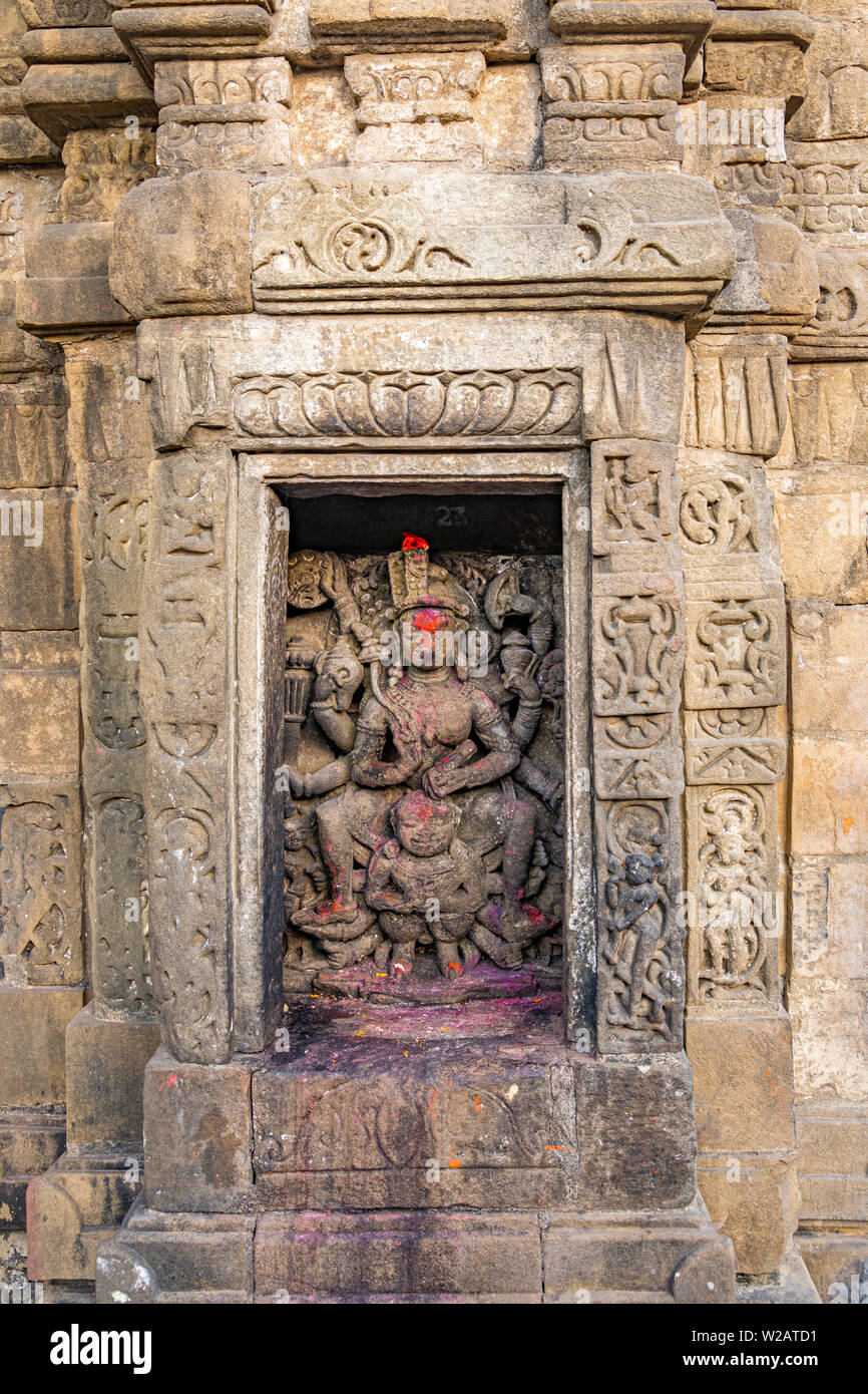 Ancient Sculpture Of India And Statues Of Temples Stock Photo