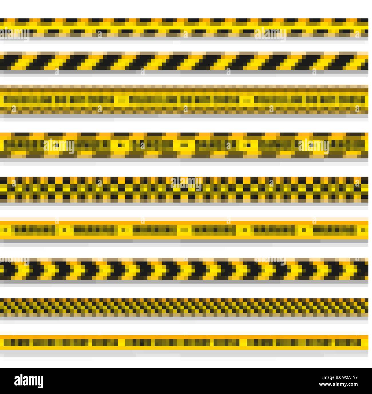 Yellow And Black Barricade Construction Tape. Police Warning Line ...