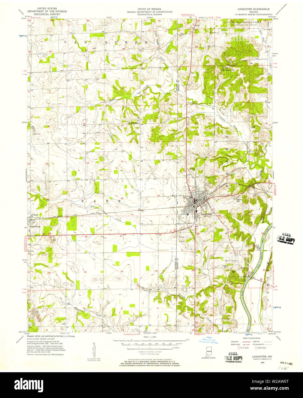 Map of loogootee Cut Out Stock Images & Pictures Alamy