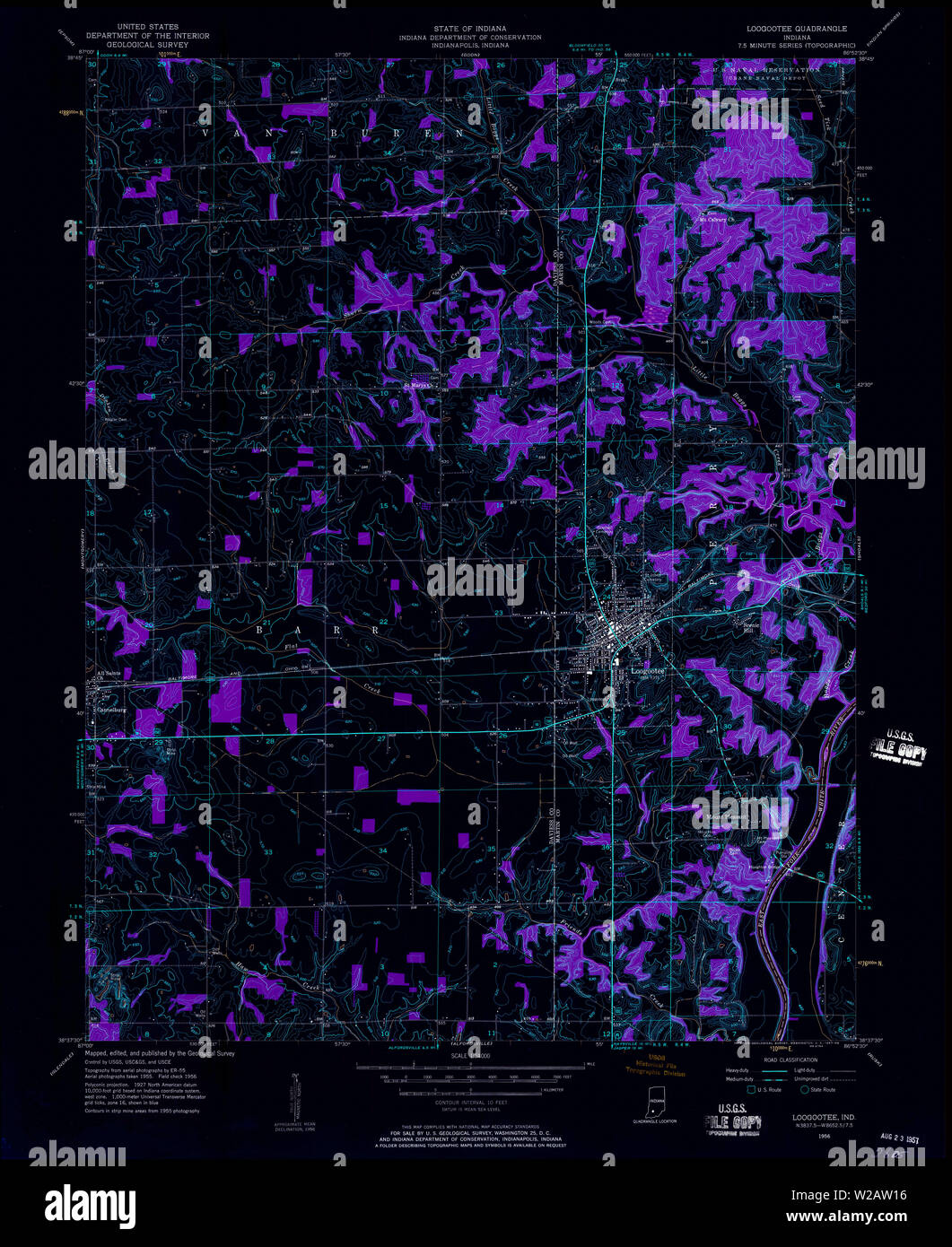 Loogootee indiana map hires stock photography and images Alamy