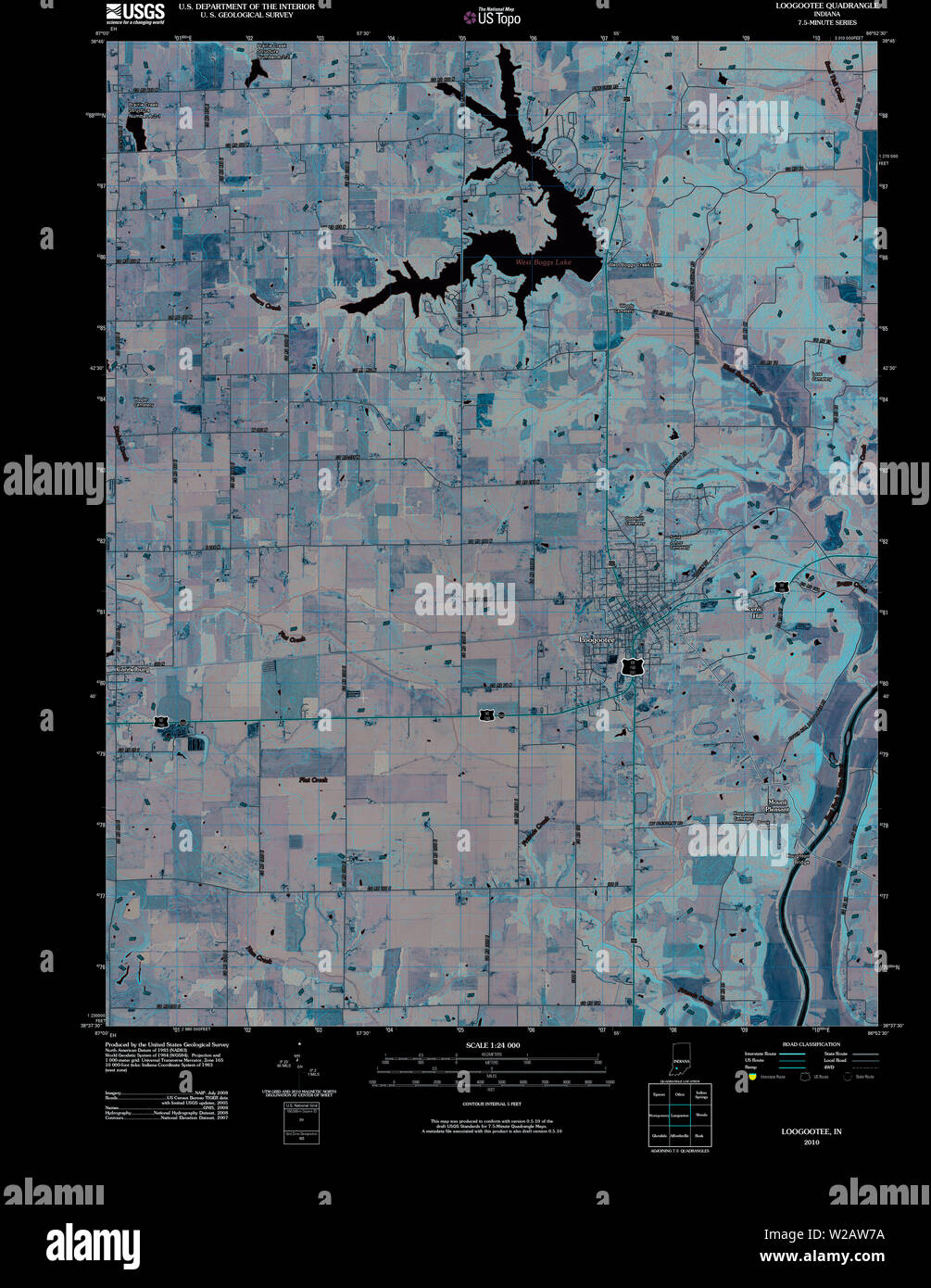 Loogootee indiana map hires stock photography and images Alamy