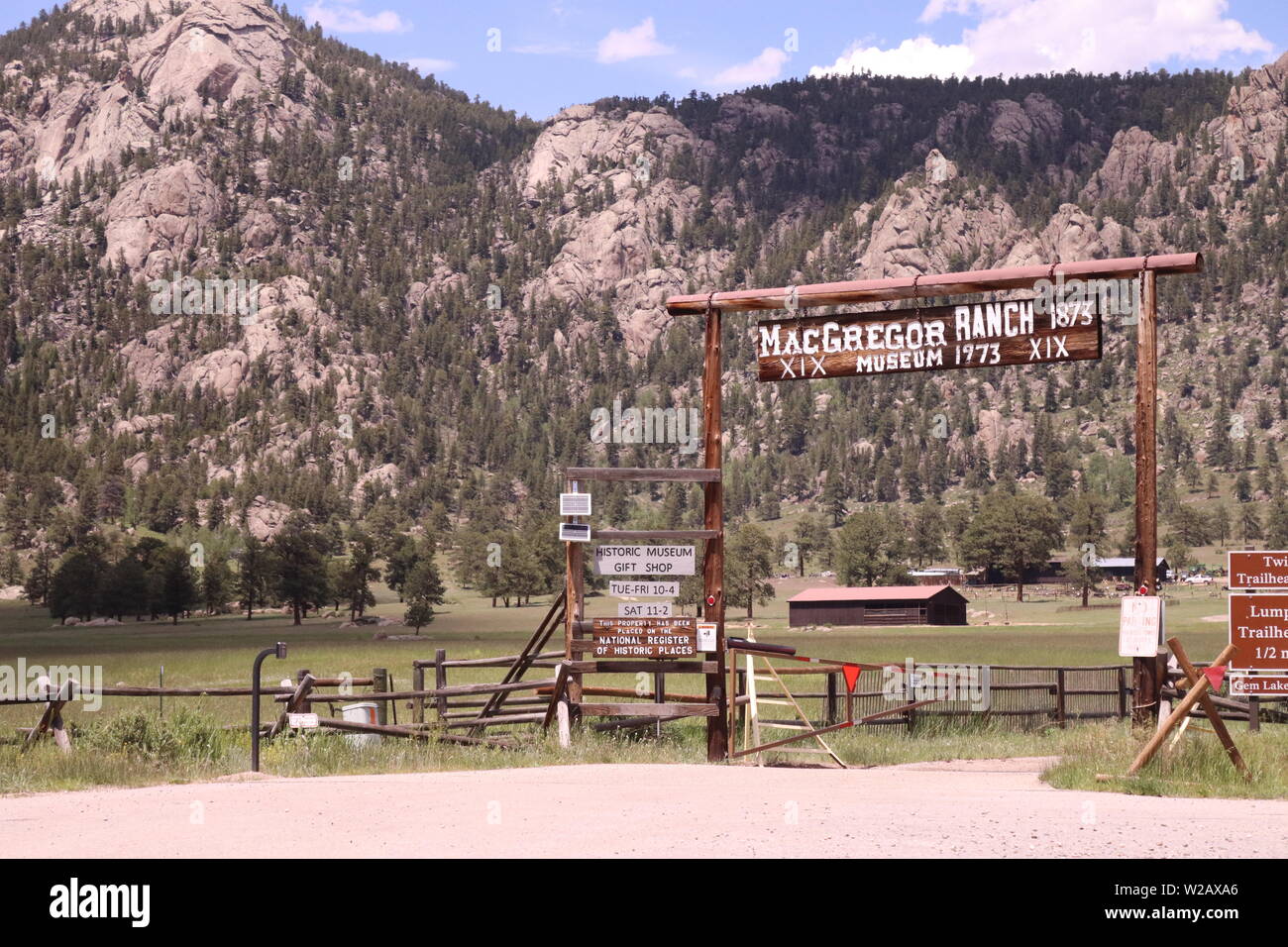 MacGregor Ranch in Rocky Mountain National Park, Colorado Stock Photo