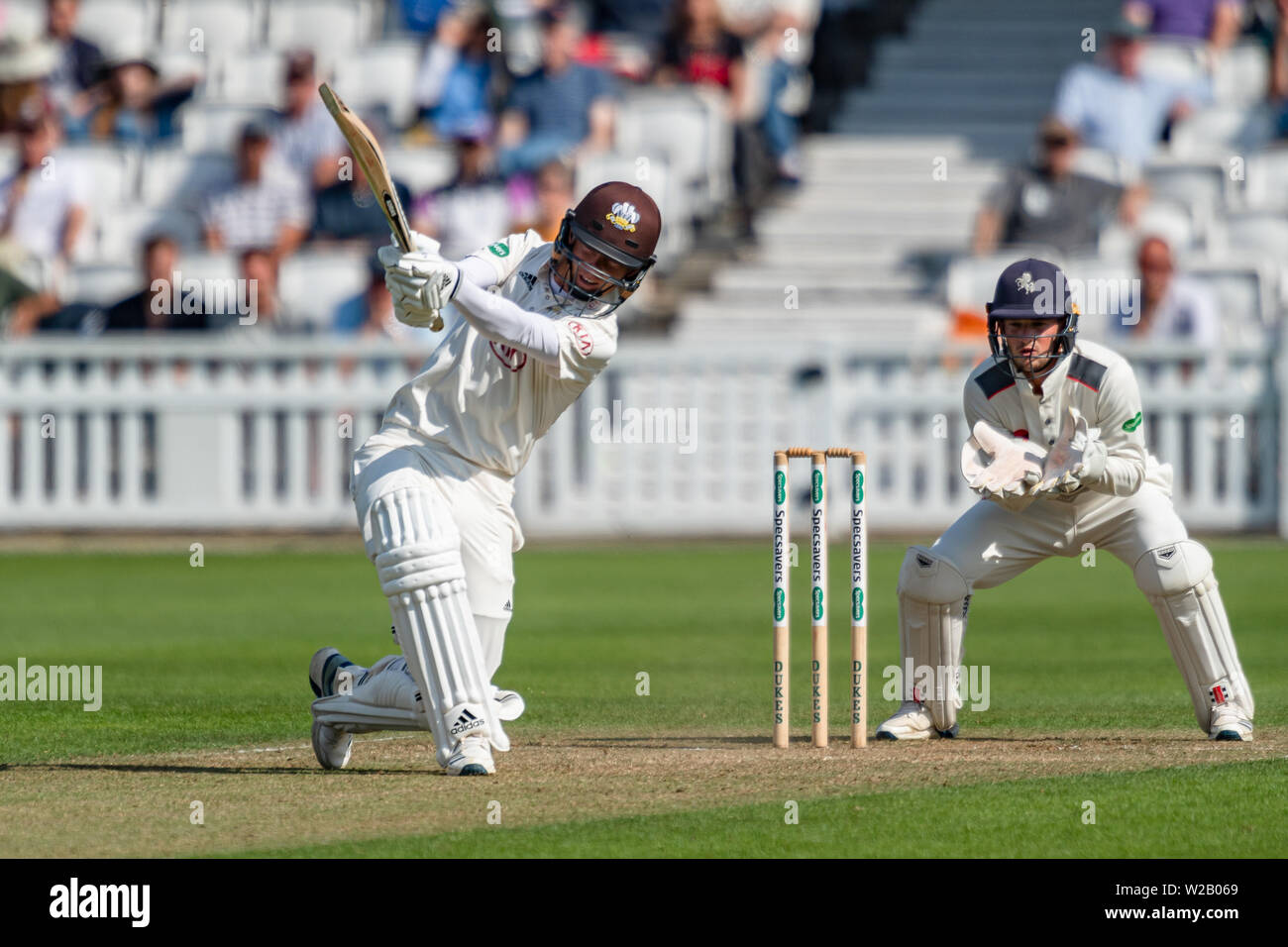 LONDON, UNITED KINGDOM. 07th Jul, 2019. Sam Curran of Surrey Cricket ...