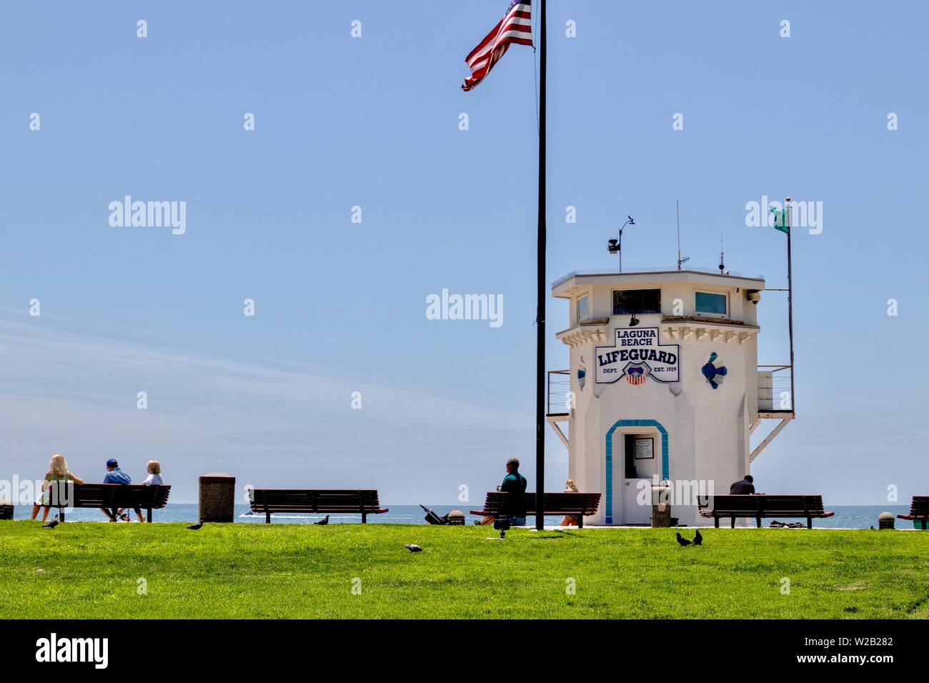 scenic view of Main beach in Laguna beach, california Stock Photo Alamy