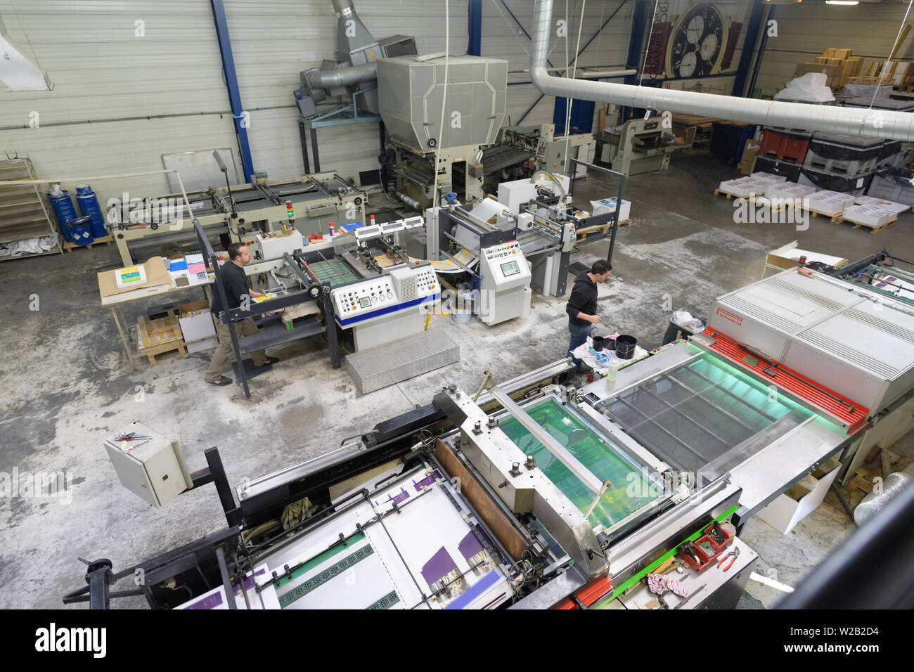 aerial view of an industrial printing company Stock Photo Alamy