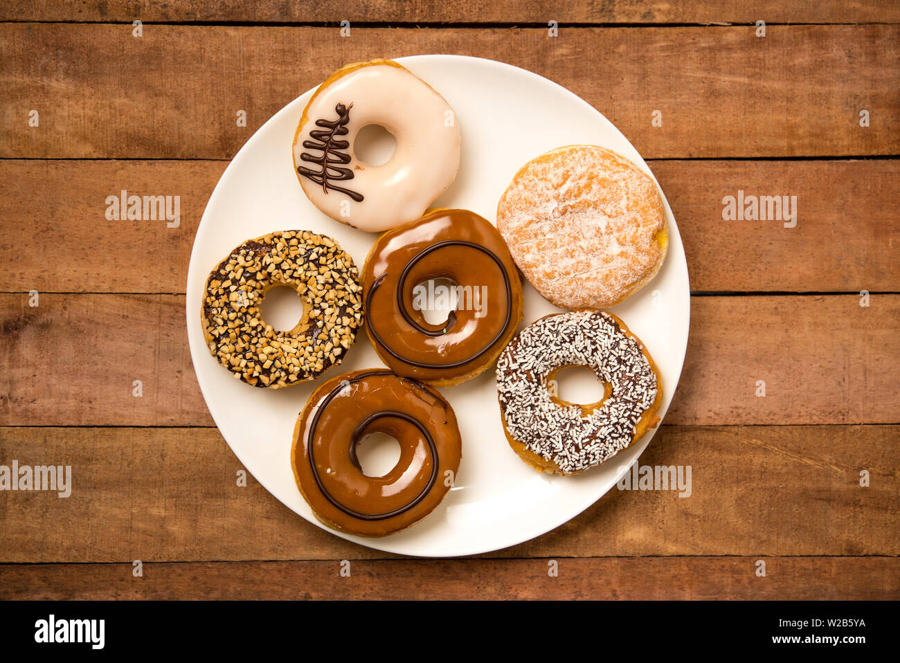 Plate different tasty glazed hi-res stock photography and images - Alamy