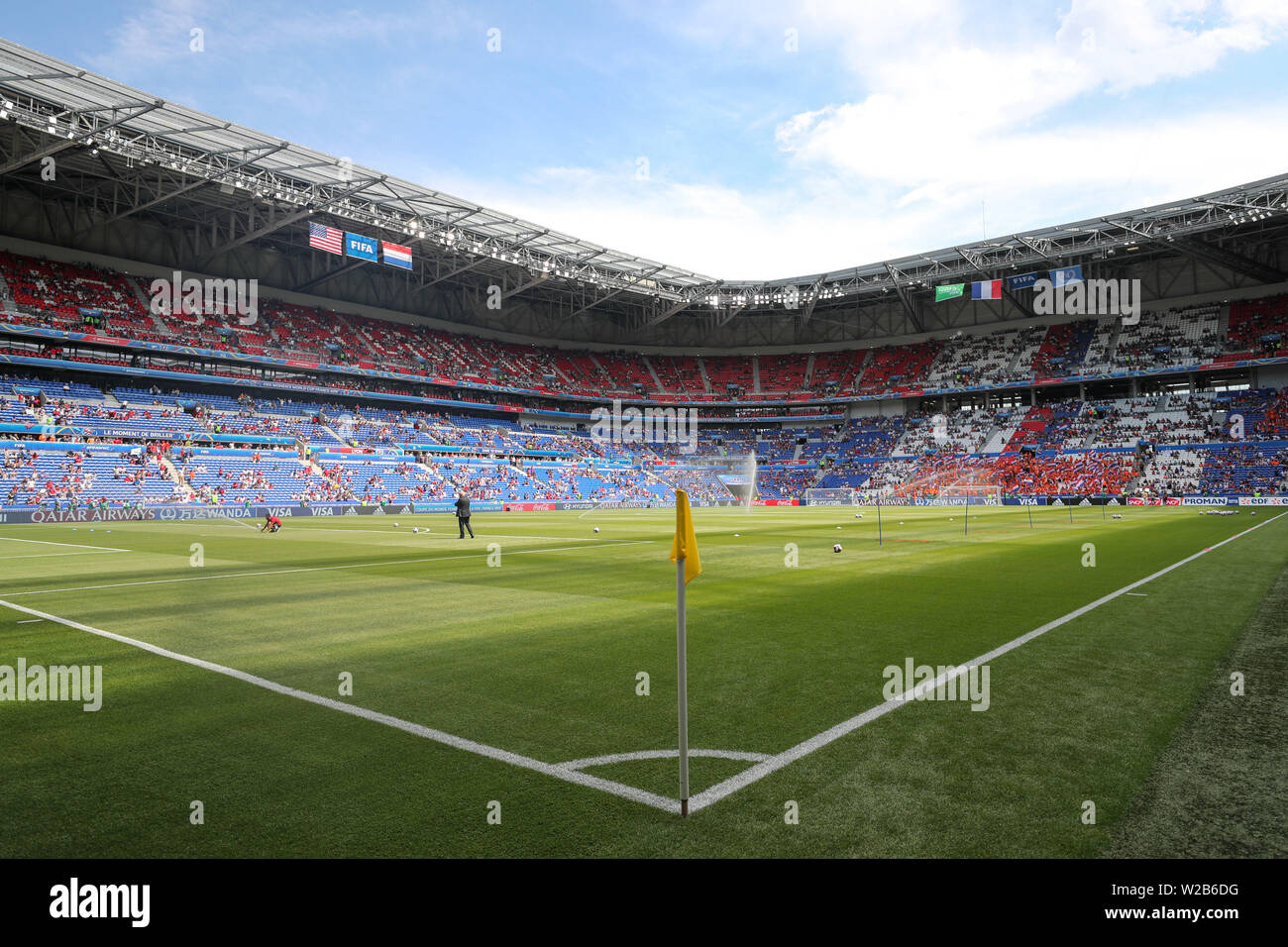 Lyon, France. 24th Mar, 2019. Atmosphere before the match between the United States and the Netherlands validated by the Final of the Women 's Soccer World Cup in Lyon in France on Sunday, 07. Credit: Brazil Photo Press/Alamy Live News Stock Photo
