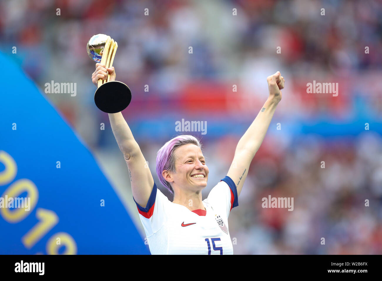 Lyon, France. 07th July, 2019. Rapinoe the United States during match against the Netherlands game valid for the Final of the Women 's Soccer World Cup in Lyon in France this Sunday, 07. Credit: Brazil Photo Press/Alamy Live News Stock Photo